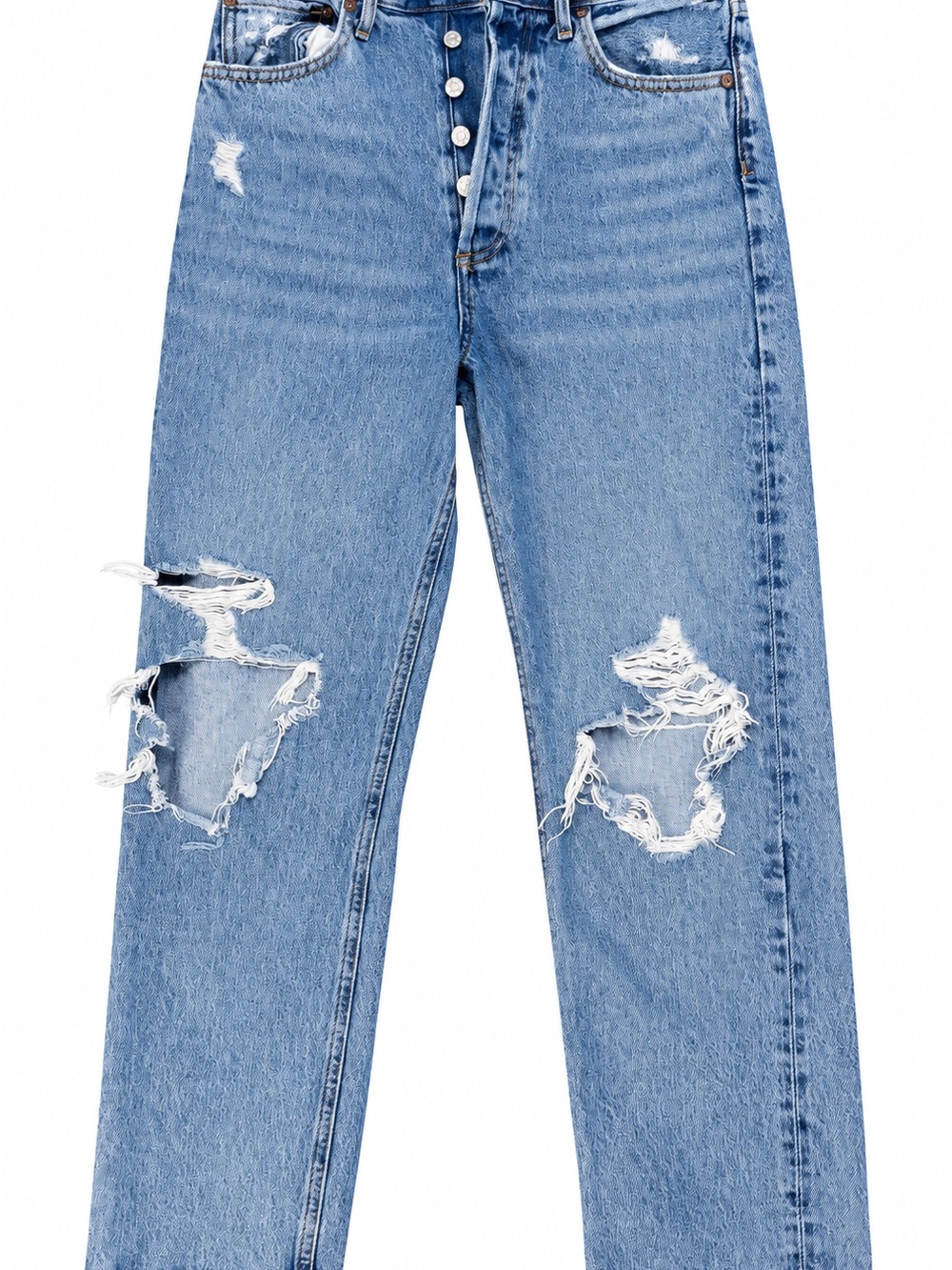 Ahold 90’s Jeans size 24 Distressed Loose Straight Leg Button Fly Organic Cotton